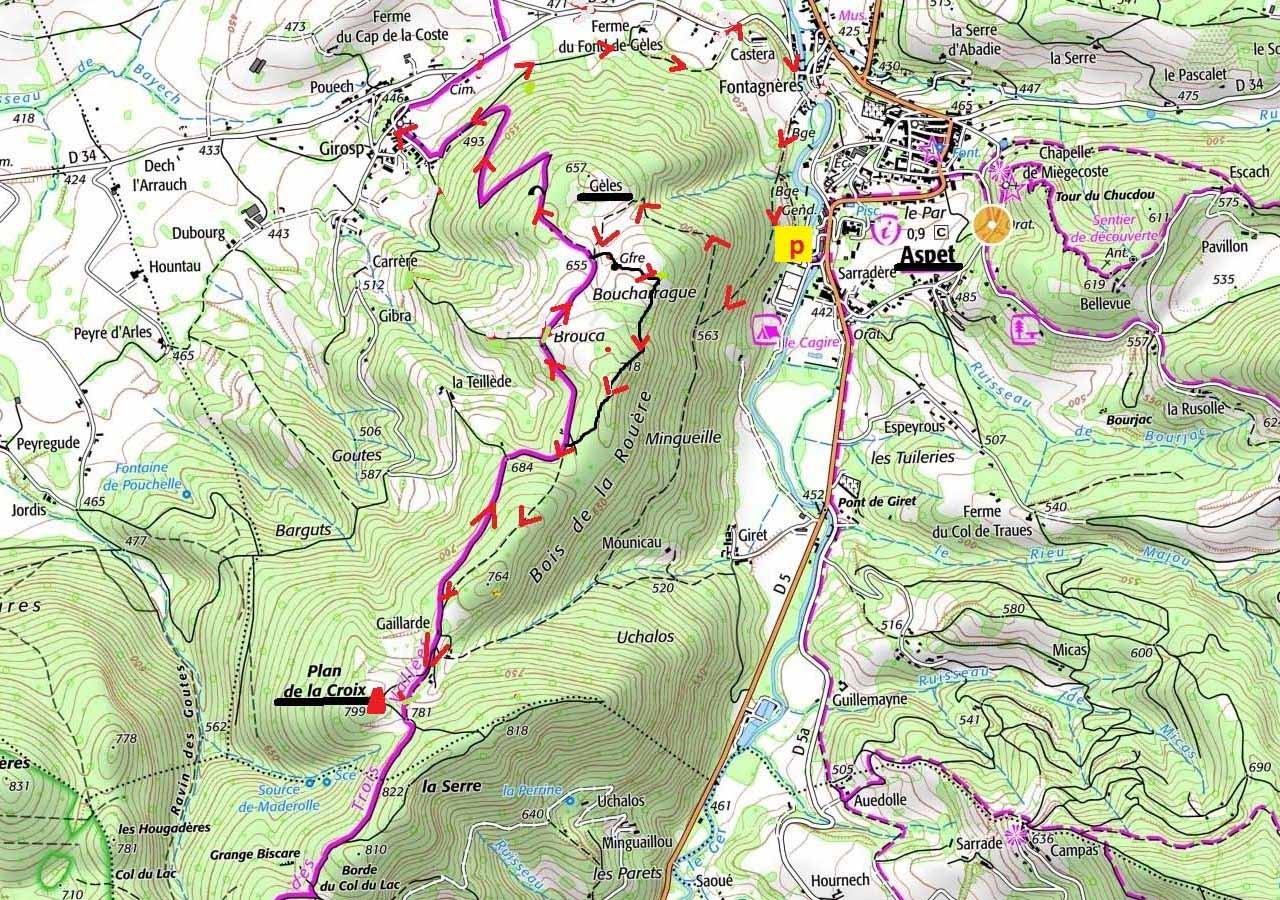 0 carte du parcours