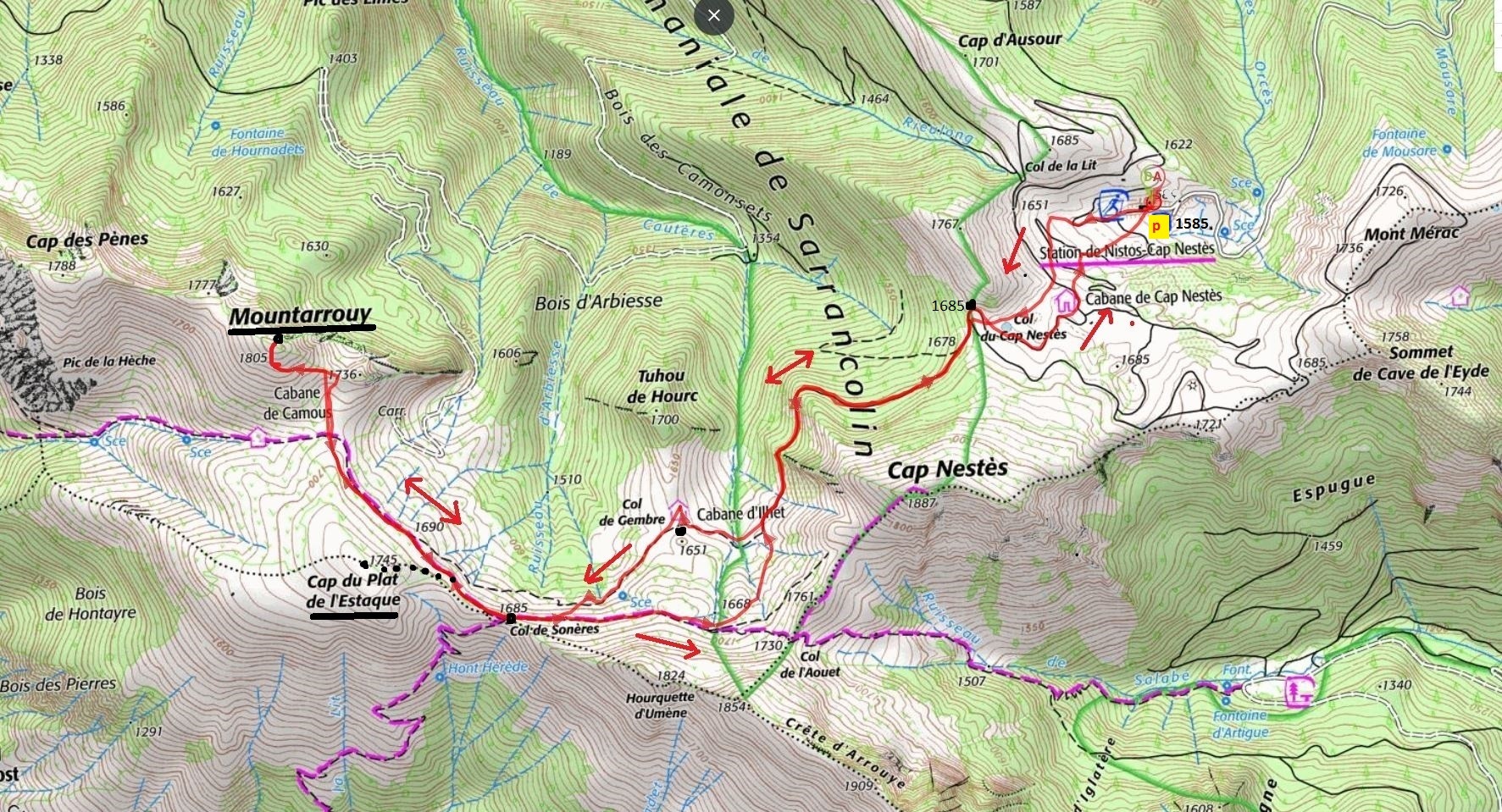 0 trace de nistos a mountarrouy