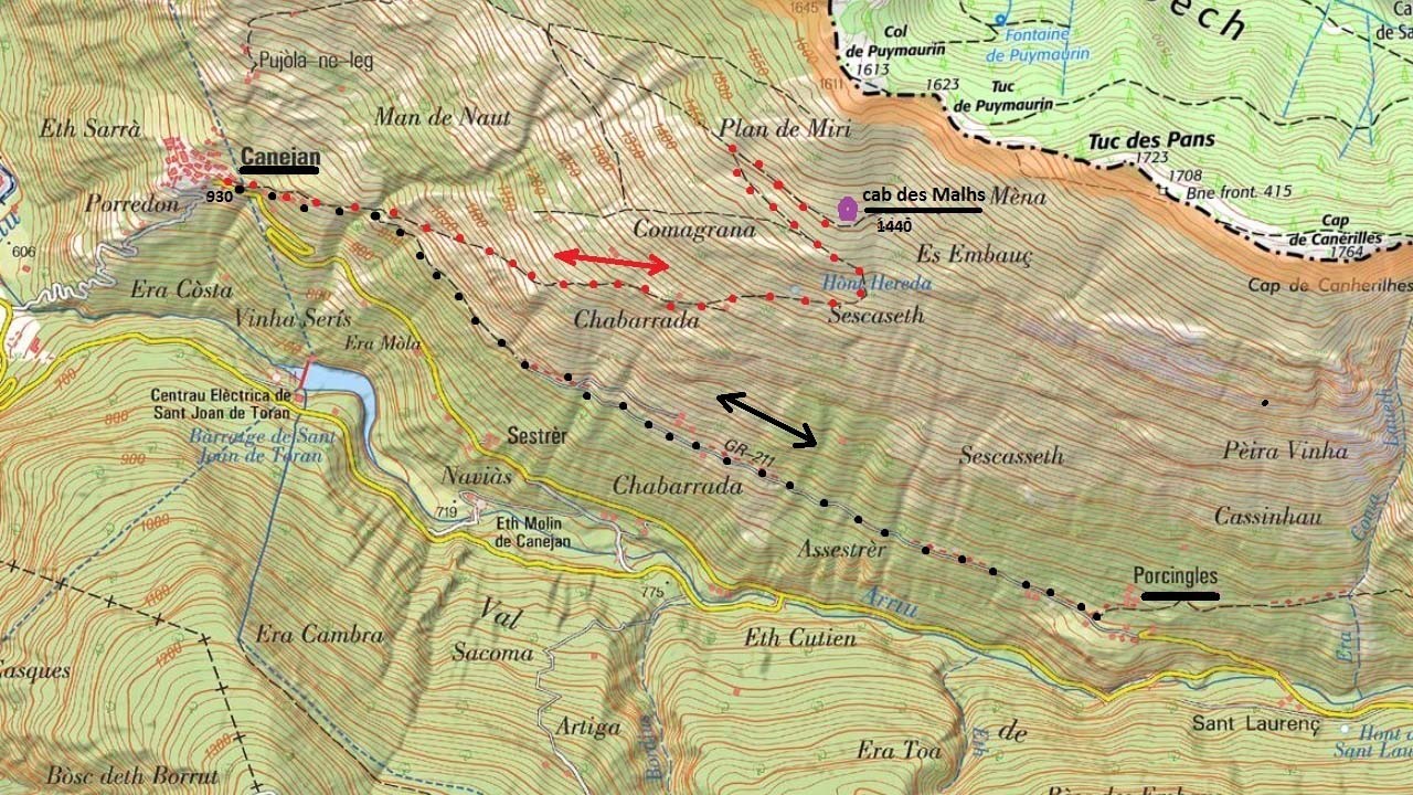 0 traces de canejan cab cap des malhs porcingles