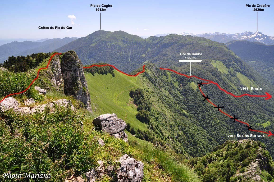 0 vue sur le col de caube depuis le gar
