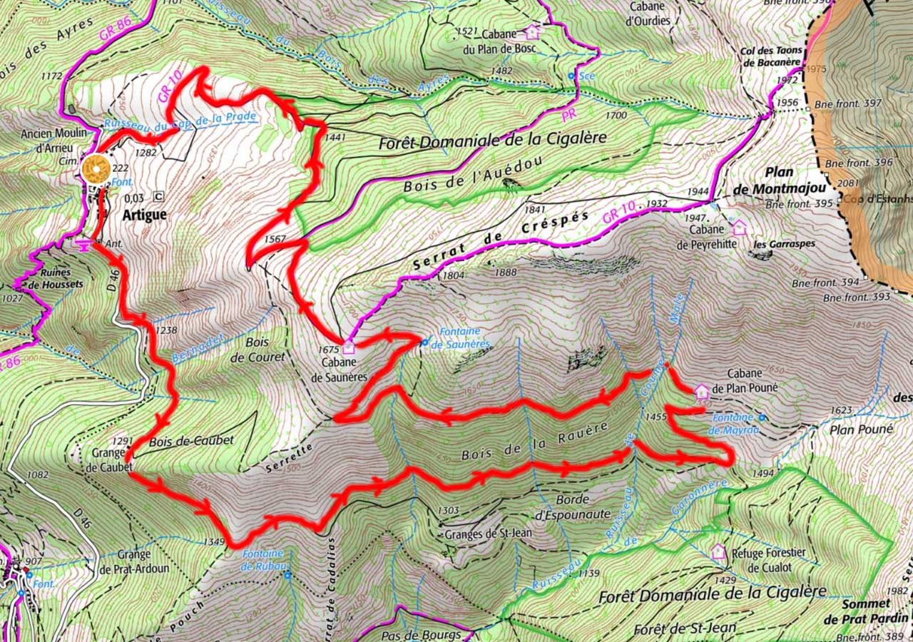 1 carte du parcours